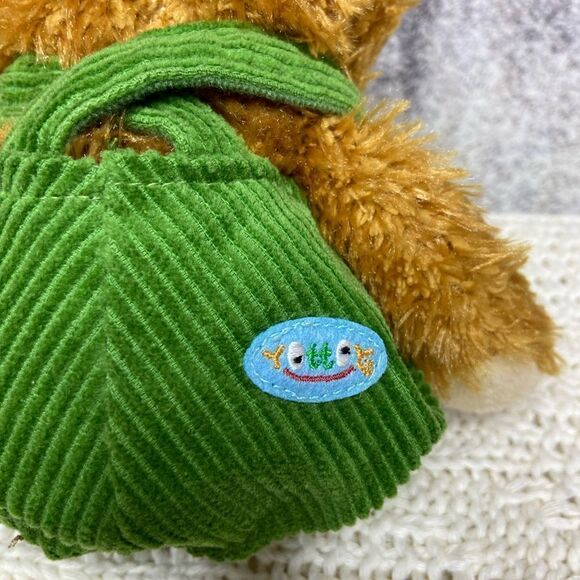 NWT YottoyTeddy Bear 9" Brown Plush Green Corduroy Overalls 2011 Stuffed Animal - Picture 5 of 8